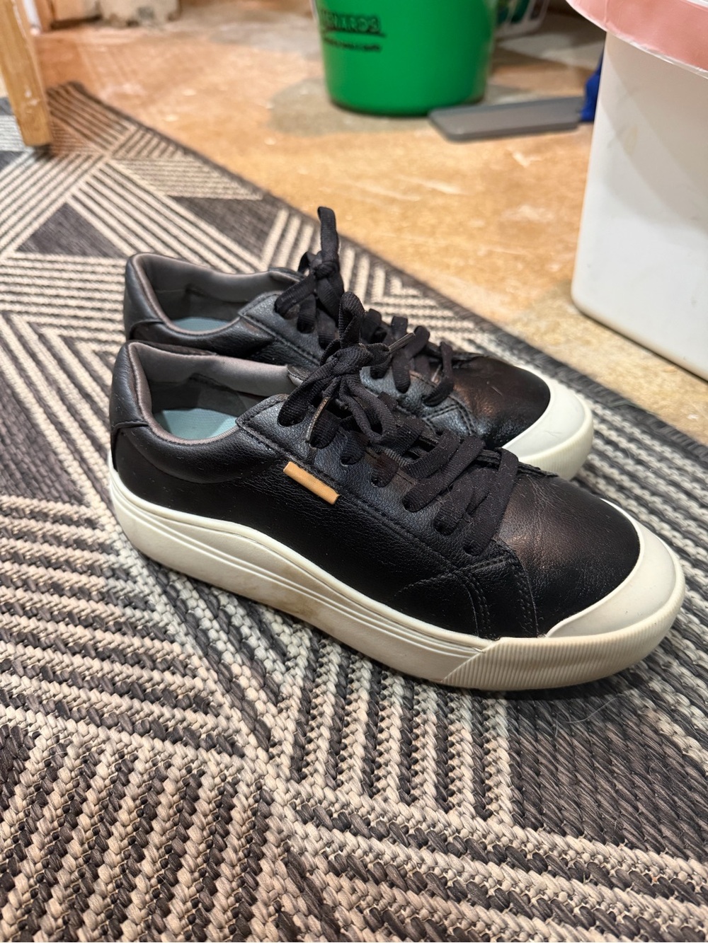 Dr. Scholl's Black Sneakers with White Soles